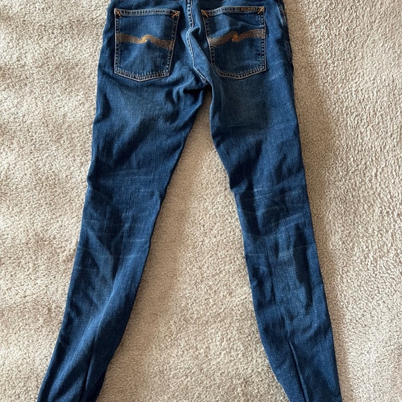 Nudie Jeans Mid-Blue Orange Tight Terry Size 28W/30L - Picture 5 of 5